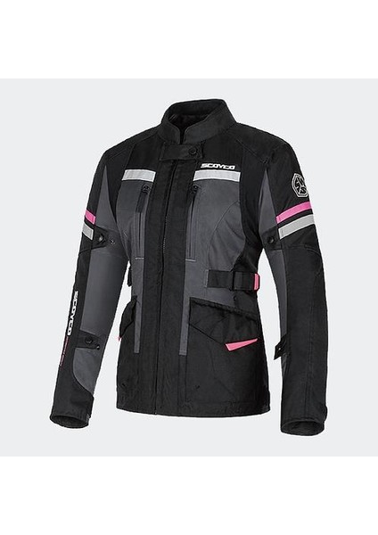 JK122 Korumalı Kadın Motosiklet Montu Siyah