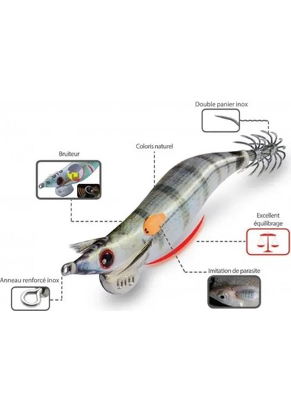 Real Fish Oita 3.5 Egi Tip Run Glow 105 mm 17.5 gr Kalamar Zokası