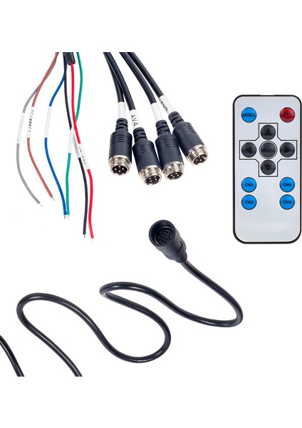 Quad 4 Way Arac Monitor Dokunmatik Tus Takım Powermaster