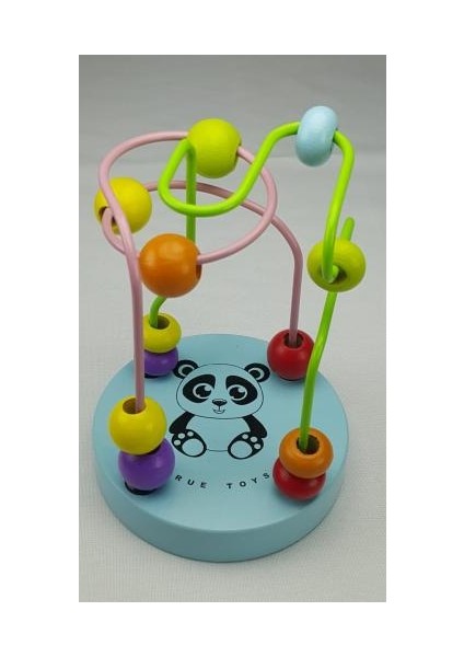 Ahşap Eğitici Koordinasyon Oyunu Mini Ahşap Helezon Yay Labirent Renkli Oyuncak (Turuncu,yeşil,mavi)