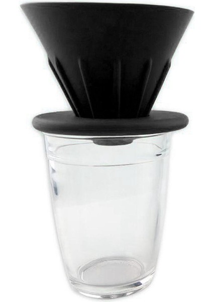 Yumuşak Silikon Kahve Damalayıcı Rekerlendirilebilir Filtre Koni Brewer Portable Siyah Yüzük (Yurt Dışından) fırsatları