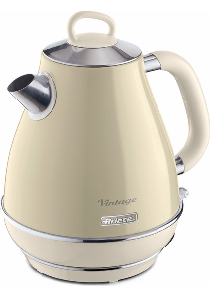 Vintage Bej 1.7 Litre Kettle ve Dört Hazneli Ekmek Kızartma Makinesi