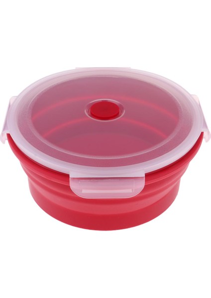 Katlanabilir Silikon Kamp Kasesi, Gıda Sınıfı ve Bpa Içermeyen 600ML Kırmızı (Yurt Dışından)