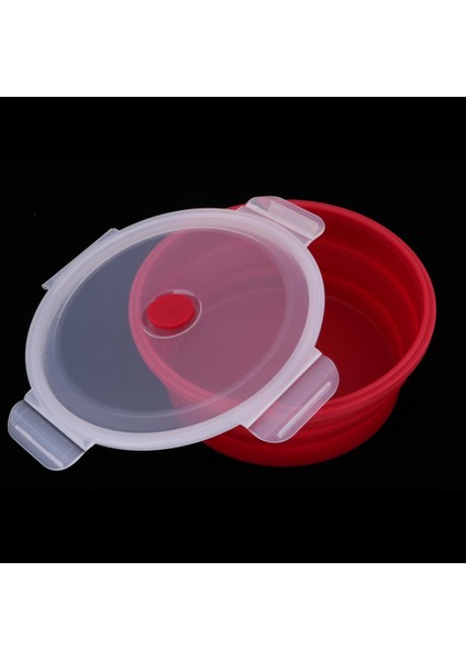 Katlanabilir Silikon Kamp Kasesi, Gıda Sınıfı ve Bpa Içermeyen 600ML Kırmızı (Yurt Dışından)