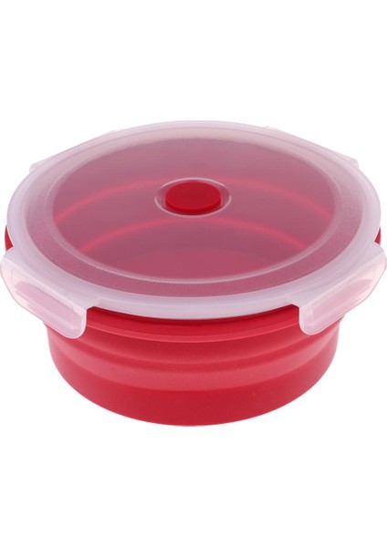 Katlanabilir Silikon Kamp Kasesi, Gıda Sınıfı ve Bpa Içermeyen 600ML Kırmızı (Yurt Dışından)