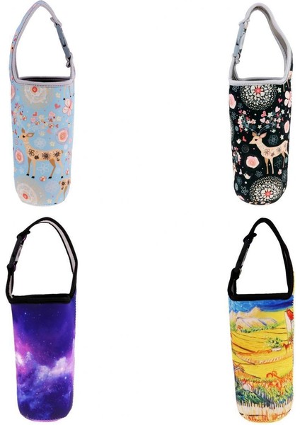 4x Spor Su Şişesi Taşıyıcı Tutucu Kollu Yalıtımlı Tumbler Kılıfı Kılıfı Renk 4 (Yurt Dışından)