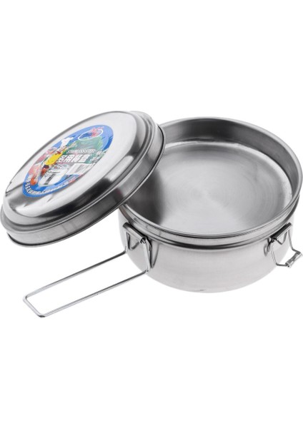 Çocuk Okul Öğle Yemeği Kutusu Açık Kamp Yuvarlak Bento Gıda Konteyneri Taşınabilir 16CM Çift Katman (Yurt Dışından)