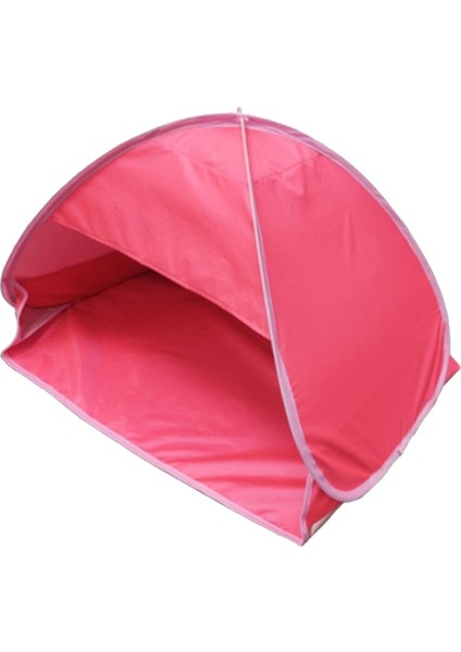 Mini Up Plaj Çadır Gölgelik Güneş Barınağı Gölge Açık Piknik Kamp Gümüş Kumaş Kırmızı (Yurt Dışından)