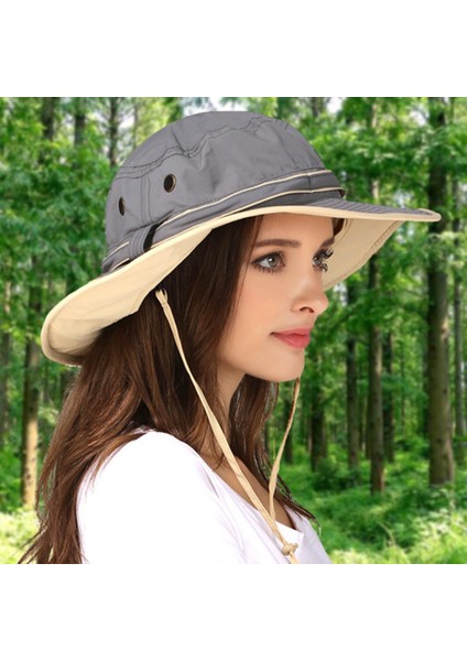 Balıkçılık Güneş Şapka UPF50 + Uv Koruma Geniş Ağız Boyun Kapak Güneş Koruma Koyu Gri Şapka (Yurt Dışından) fırsatları