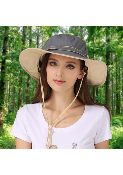 Balıkçılık Güneş Şapka UPF50 + Uv Koruma Geniş Ağız Boyun Kapak Güneş Koruma Koyu Gri Şapka (Yurt Dışından) indirimleri