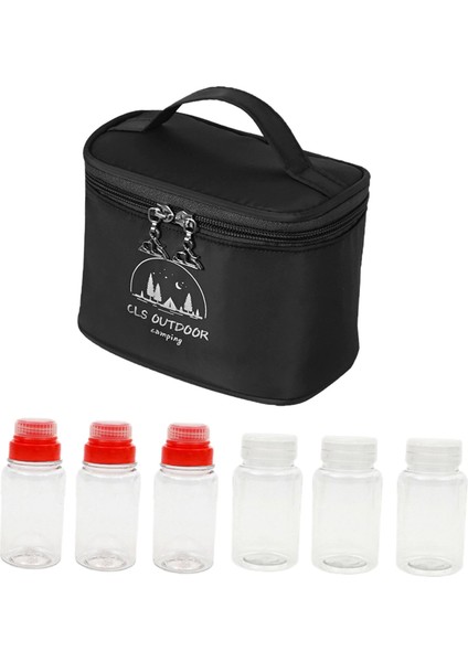 Açık Şeffaf Taşınabilir Tuz Biber Shakers Spice Tutucu Siyah (Yurt Dışından)