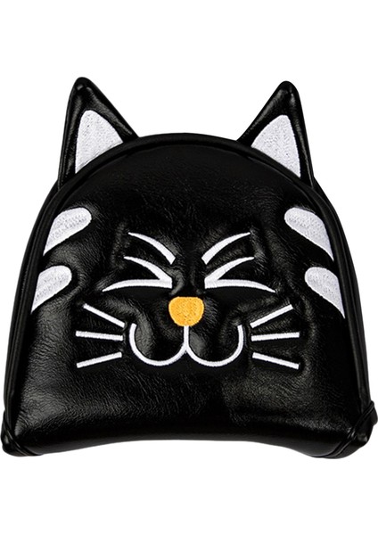 Golf Head Dış Mekan Aktivitelerini Kapsar Kalın Sarılı Unisex Putter Headcover Yarı Direme Siyah (Yurt Dışından)