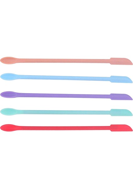 5x Çok Amaçlı Silikon Spatulas Seti Çift Uçlu Uzun Kaşık Ince Kavanoz Kazıyıcıları Yeniden Kullanılabilir Gıda Sıyırıcılar Mutfak Kozmetik Makyaj Kavanozu Için Dayanıklı (Yurt Dışından) indirimleri