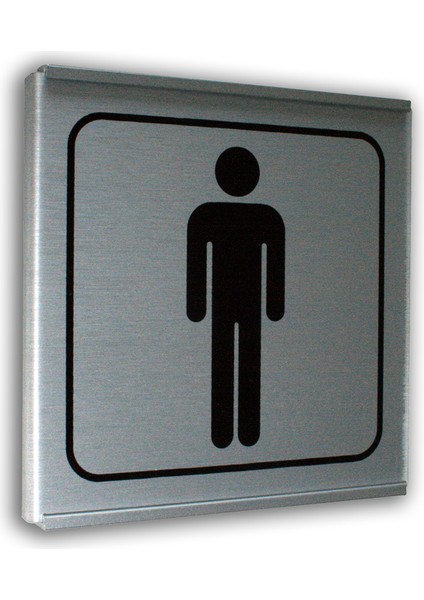 Alumınyum Plate Levha BAY WC Sembol 12 x 12 cm