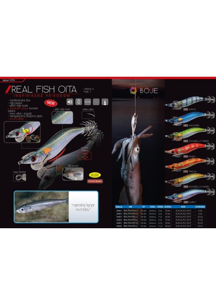 Real Fish Oita 3.0 Egi Tip Run Glow 96 mm 14.4 gr Kalamar Zokası