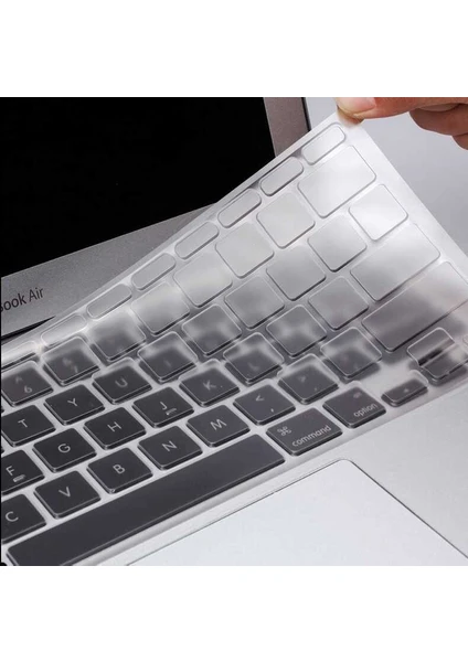 Cep Case Apple Macbook 13' Pro Touch Bar A1706 Klavye Koruyucu Türkçe Q Klavye Şeffaf Silikon Ped Macpad