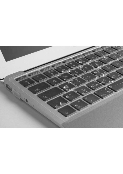 Apple Macbook 13' Pro Touch Bar A1706 Klavye Koruyucu Türkçe Q Klavye Şeffaf Silikon Ped Macpad