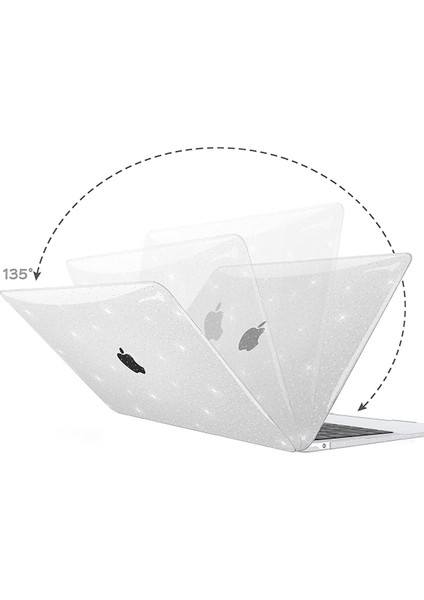 Apple Macbook Pro 16.2" 2023 M2 Pro/max Kılıf A2780 Diamond Kapak + Ekran Koruma + Klavye Koruma Set