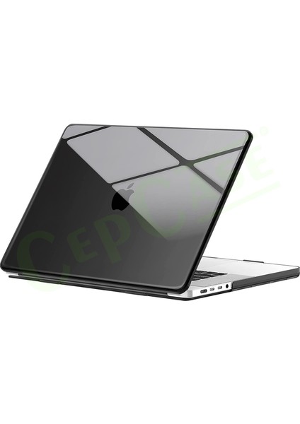 Apple Macbook 13.6' Air 2022 M2 A2681 Kılıf Hava Kanallı 360 Derece Kristal Şeffaf Tasarım Kapak