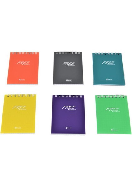 Free Office Üst Spiralli Bloknot A7 Çizgili 42 Yaprak (145301)