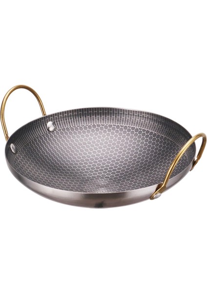 Paslanmaz Çelik Wok Pot Saute Pan Tava Binaural Pot Pişirme Tavası Tava 9cinch (Yurt Dışından) modelleri