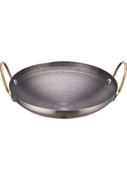 Paslanmaz Çelik Wok Pot Saute Pan Tava Binaural Pot Pişirme Tavası Tava 9cinch (Yurt Dışından) fırsatları