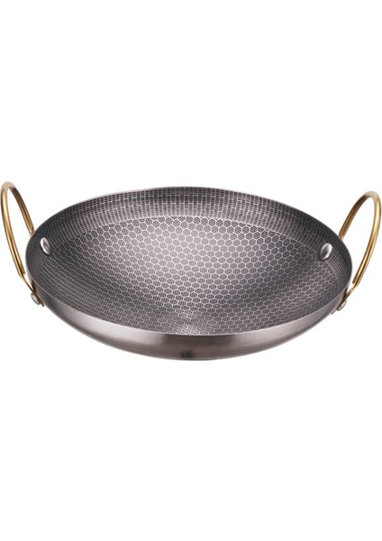 Paslanmaz Çelik Wok Pot Saute Pan Tava Binaural Pot Pişirme Tavası Tava 9cinch (Yurt Dışından) indirimleri