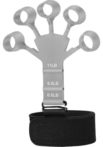 Silikon Parmak Egzersiz, Hafif Taşınabilir El Kavrama Gri (Yurt Dışından)