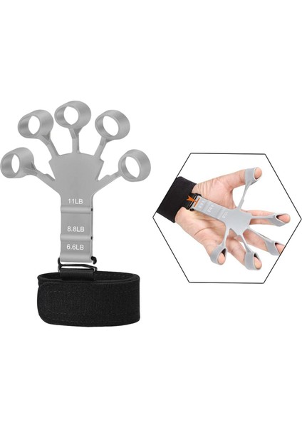 Silikon Parmak Egzersiz, Hafif Taşınabilir El Kavrama Gri (Yurt Dışından) modelleri