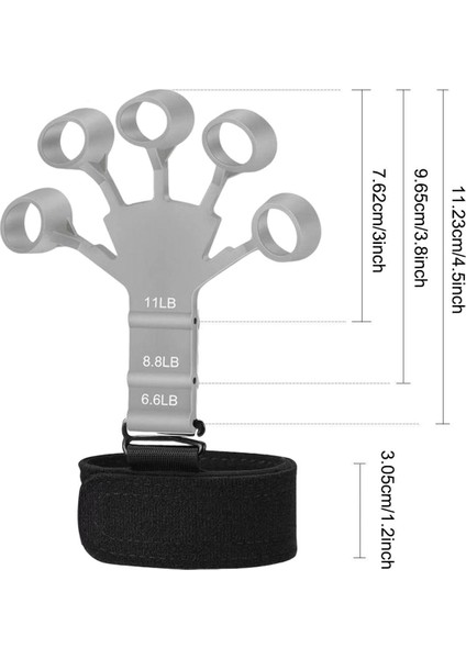 Silikon Parmak Egzersiz, Hafif Taşınabilir El Kavrama Gri (Yurt Dışından) fırsatları