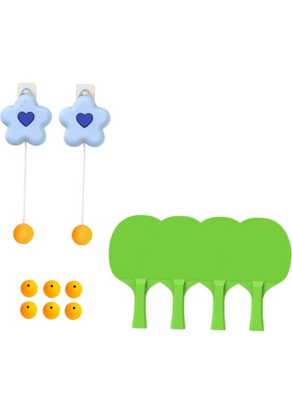 Iç Mekan Asılı Masa Tenis Eğitmeni Ebeveyn Çocuk Oyuncak Kapı Yüksekliği Ayarlanabilir Mavi 4 Kürek (Yurt Dışından)