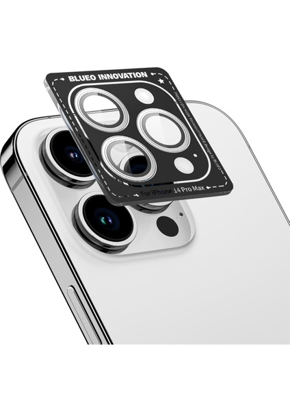 iPhone 13 Pro / 13 Pro Max Original Metal Frame Gümüş Kamera Lens Camı Koruyucu - Çerçeve