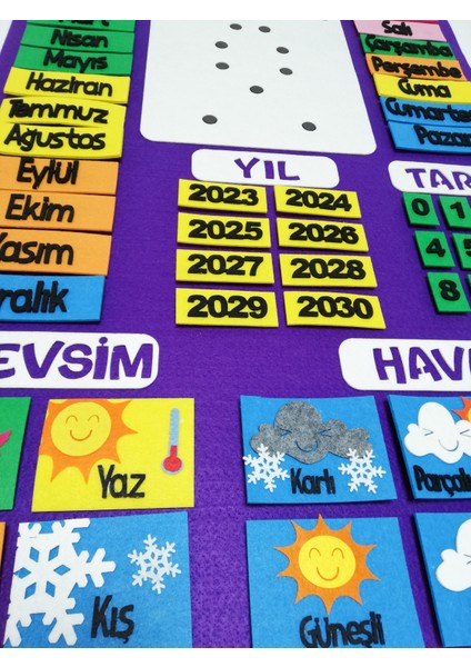 Takvim Interaktif (Keçe Eğitim Materyali)