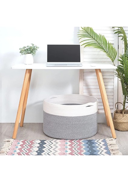 45X35 Jüt Pamuklu Büyük Boy Sepet, Battaniye, Oyuncak Sepeti fiyatları