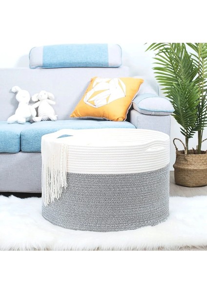 45X35 Jüt Pamuklu Büyük Boy Sepet, Battaniye, Oyuncak Sepeti modelleri