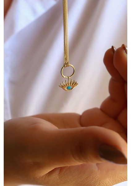 Çift Zincirli Kirpik Altın Kolye fiyatları