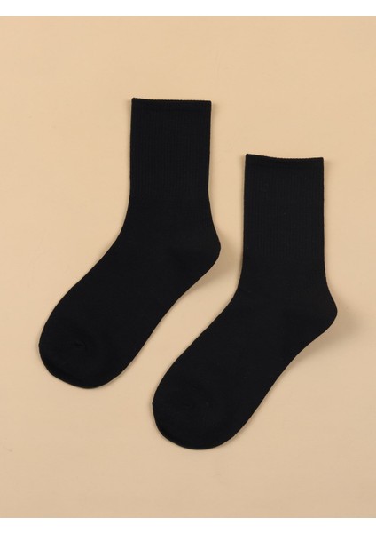 Çizgisiz Unisex Kolej Tenis Çorap 4'lü Ekonomik Paket