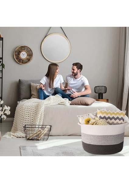 45X35 Jüt Pamuklu Büyük Boy Sepet, Battaniye, Oyuncak Sepeti modelleri