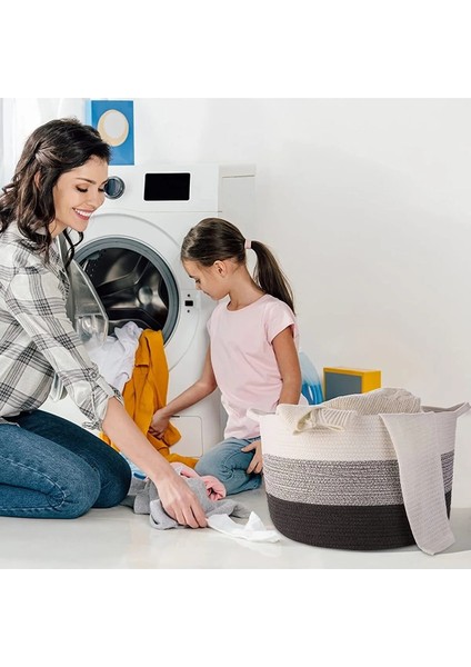 45X35 Jüt Pamuklu Büyük Boy Sepet, Battaniye, Oyuncak Sepeti fırsatları