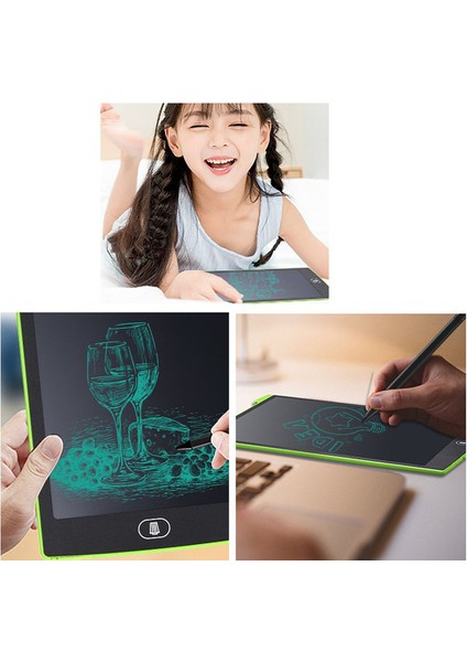 Writing Tablet LCD 8.5 Inç Dijital Kalemli Çizim Yazı Tahtası Grafik Not Yazma Eğitim Tableti Çocuk