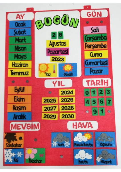 Takvim Interaktif (Keçe Eğitim Materyali)
