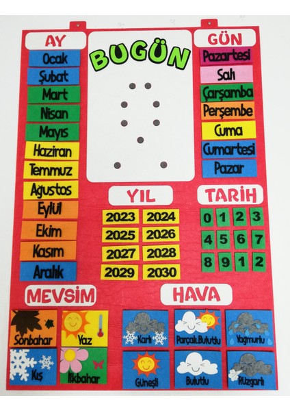 Takvim Interaktif (Keçe Eğitim Materyali) fiyatları