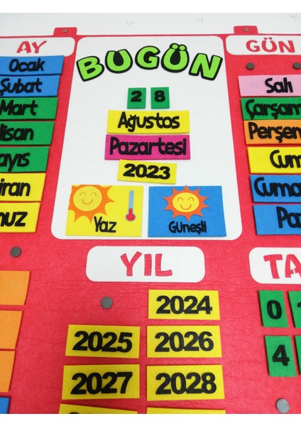Takvim Interaktif (Keçe Eğitim Materyali) modelleri