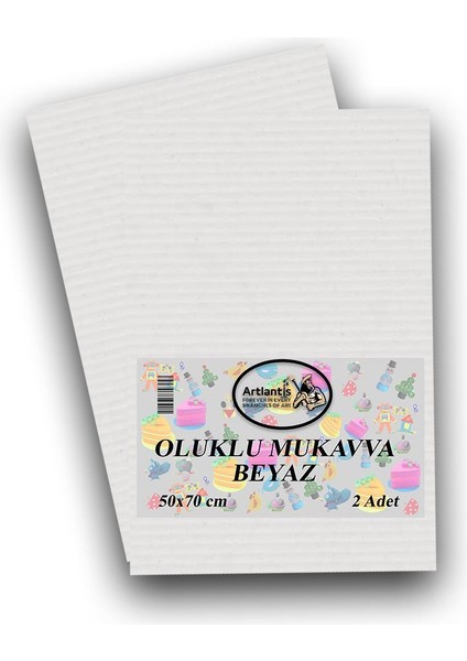 Oluklu Mukavva Renkli 50X70 2 Adet Artlantis Renkli Oluklu Mukavva 2 Adet 50*70