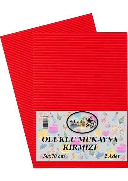 Oluklu Mukavva Renkli 50X70 2 Adet Artlantis Renkli Oluklu Mukavva 2 Adet 50*70