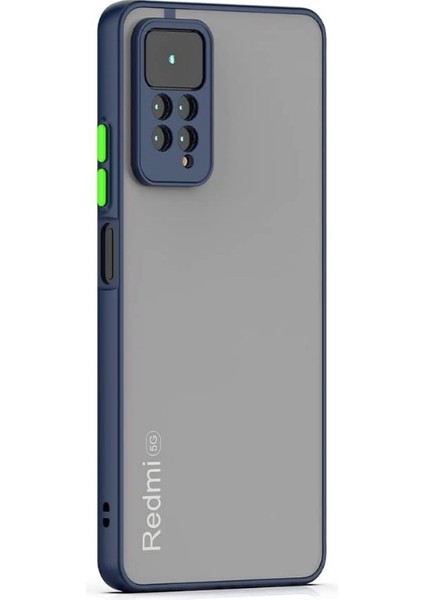 Xiaomi Redmi Note 11 Pro Kılıf Hux Kamera Korumalı Silikon Lacivert