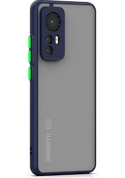 Case Street Xiaomi 12T Kılıf Hux Kamera Korumalı Silikon Lacivert