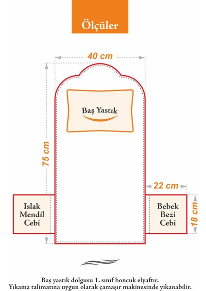 Alt Açma Minderi - Çantalı - Koyu/gri Sarı