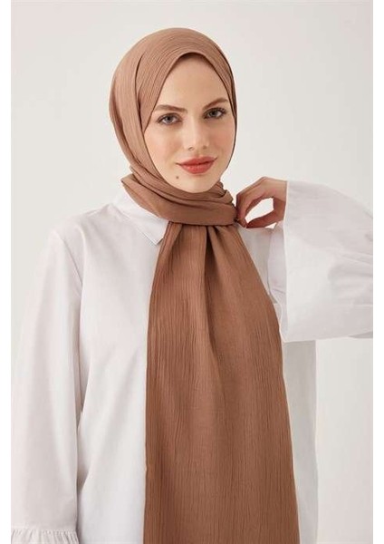 Krinkıl Ipeği Şal Karamel modelleri