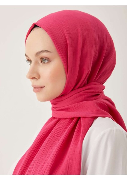 Krinkıl Ipeği Şal Fuşya modelleri